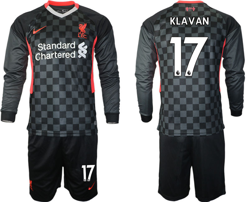 Men 2021 Liverpool away long sleeves #17 soccer jerseys